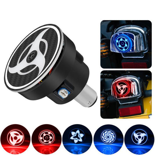 Highlight Motorcycle Rotating Brake Lights LED Tail Lights Modified Car Lights, Style: Million Flowers(Blue) - Signal Lights by buy2fix | Online Shopping UK | buy2fix