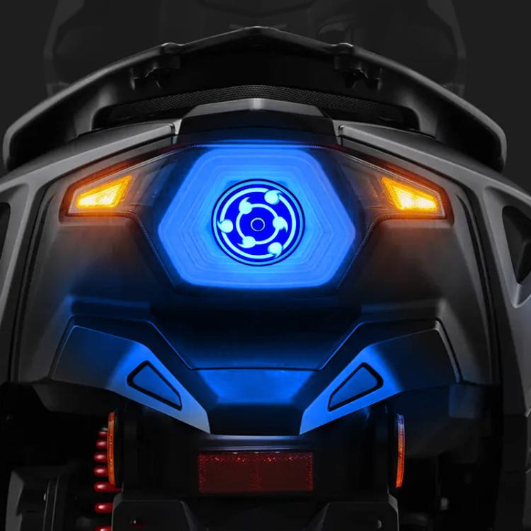 Highlight Motorcycle Rotating Brake Lights LED Tail Lights Modified Car Lights, Style: Million Flowers(Blue) - Signal Lights by buy2fix | Online Shopping UK | buy2fix