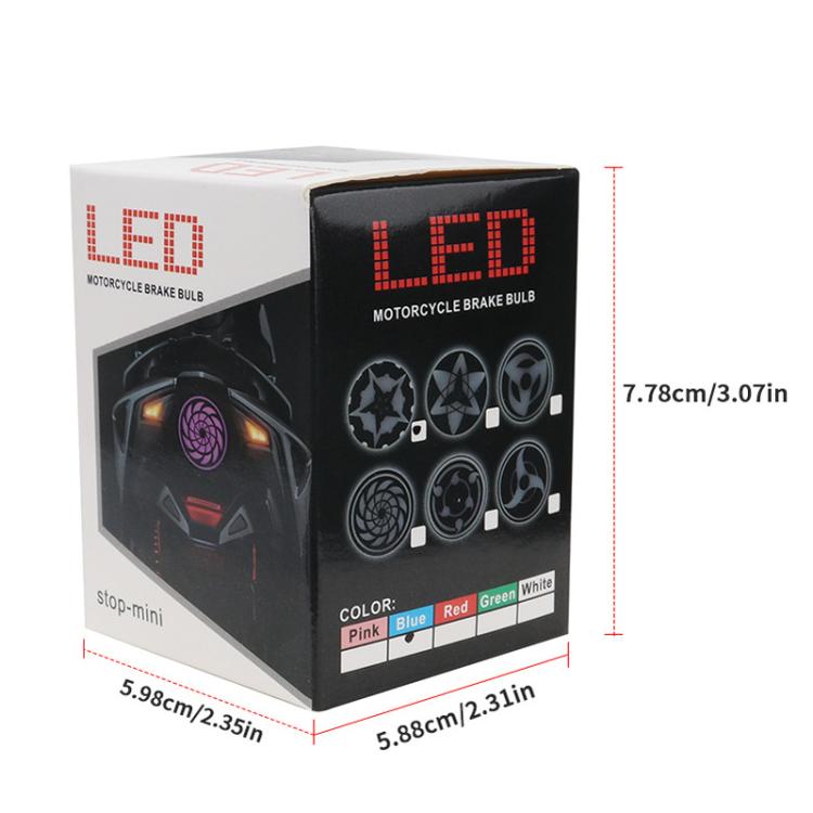 Highlight Motorcycle Rotating Brake Lights LED Tail Lights Modified Car Lights, Style: Million Flowers(Blue) - Signal Lights by buy2fix | Online Shopping UK | buy2fix