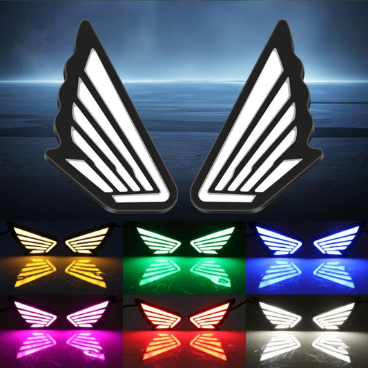 1pairs Motorcycle High-Brightness Winged Eagle Eye Lights Modified Headlights(Red) - Eagle Eye Lights by buy2fix | Online Shopping UK | buy2fix