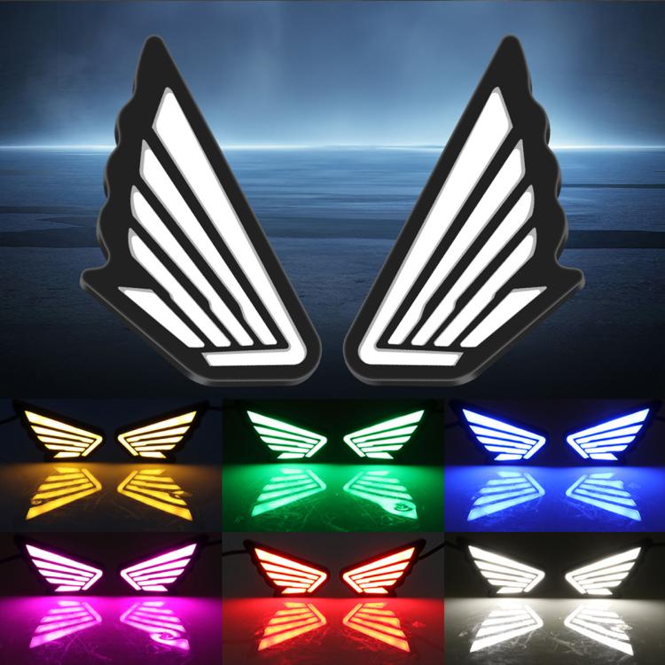 1pairs Motorcycle High-Brightness Winged Eagle Eye Lights Modified Headlights(Green) - Eagle Eye Lights by buy2fix | Online Shopping UK | buy2fix
