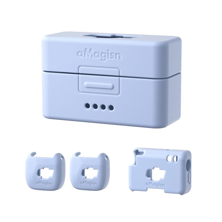 For DJI Mic Mini aMagisn MP01 Silicone Protective Case, Color: 4 In 1 Blue - DJI Mic Series by aMagisn | Online Shopping UK | buy2fix