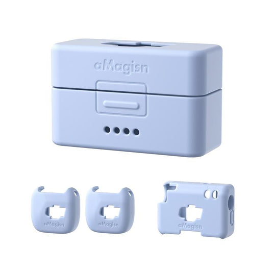 For DJI Mic Mini aMagisn MP01 Silicone Protective Case, Color: 4 In 1 Blue - DJI Mic Series by aMagisn | Online Shopping UK | buy2fix