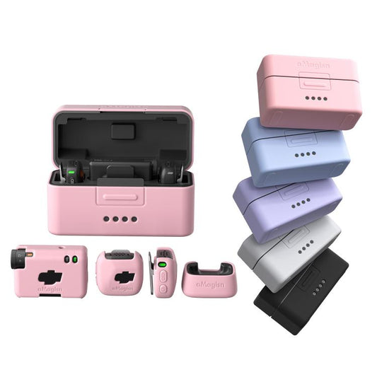 For DJI Mic Mini aMagisn MP01 Silicone Protective Case, Color: 4 In 1 Pink - DJI Mic Series by aMagisn | Online Shopping UK | buy2fix