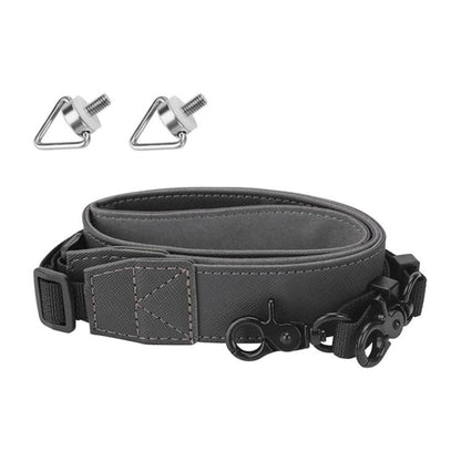 For DJI RC/RC 2/RC Pro/RC Plus Adjustable Soft Leather Neck Strap Dual-Hook Hands-Free Shoulder Belt(Black) - Other by buy2fix | Online Shopping UK | buy2fix