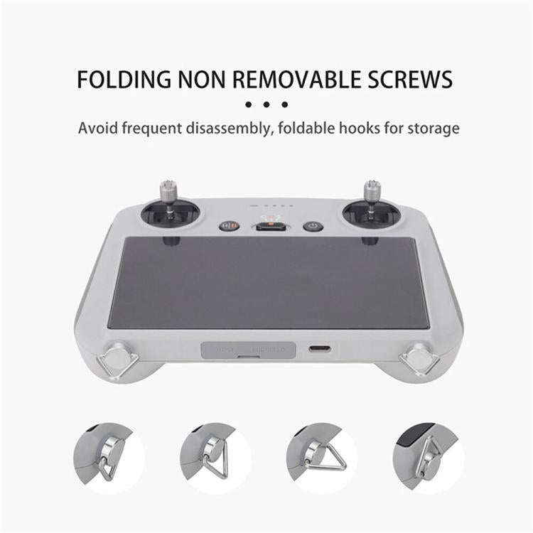 For DJI RC/RC 2/RC Pro/RC Plus Adjustable Soft Leather Neck Strap Dual-Hook Hands-Free Shoulder Belt(Black) - Other by buy2fix | Online Shopping UK | buy2fix