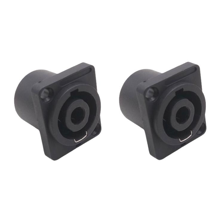 2pcs Speaker Ohm Socket Four-core Plug With Iron Piece(Black) - Audio Adapter by buy2fix | Online Shopping UK | buy2fix
