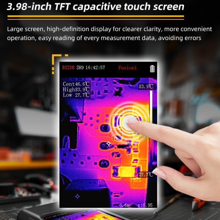 Standard+Flexible Coil BSIDE SH9 Infrared Thermal Imaging Multimeter Touchscreen High-Definition Thermal Imaging Thermometer Electrical Floor Heating Inspection - Thermostat & Thermometer by BSIDE | Online Shopping UK | buy2fix