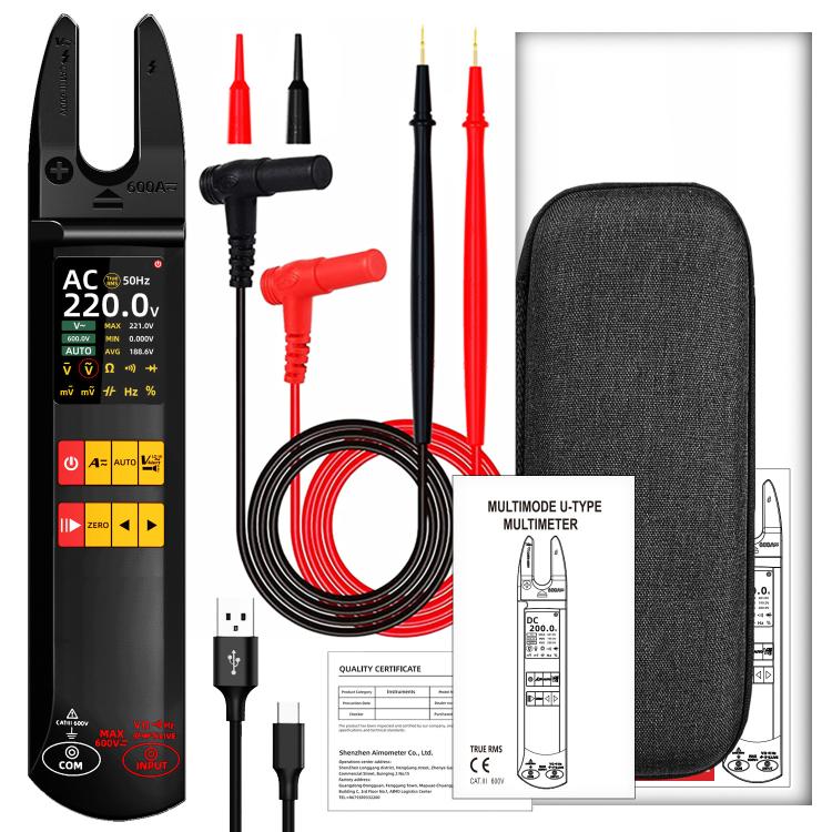 BSIDE U5 600A Intelligent High-Precision Clamp Meter U-Type Multimeter - Digital Multimeter by BSIDE | Online Shopping UK | buy2fix