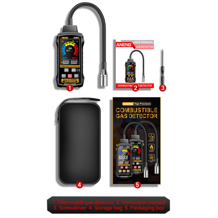 ANENG Digital Display Combustible Gas Leak Detector(GN807) - Gas Monitor by ANENG | Online Shopping UK | buy2fix