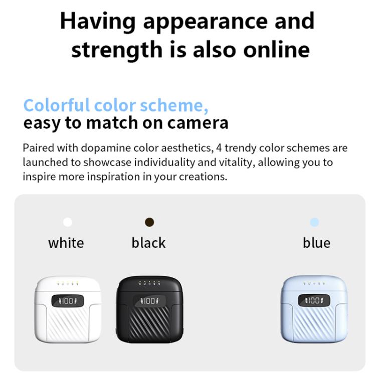 One To Two Mini Wireless Collar-clip Noise-cancelling Microphone With Charging Case(Blue) - Microphone by buy2fix | Online Shopping UK | buy2fix