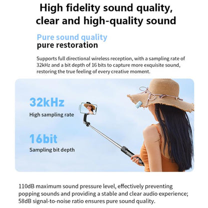 One To Two Mini Wireless Collar-clip Noise-cancelling Microphone With Charging Case(Blue) - Microphone by buy2fix | Online Shopping UK | buy2fix