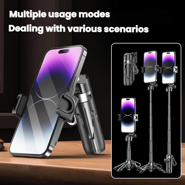 Portable Retractable Bluetooth Selfie Stick For Mobile Phones, Color: P15-H2 White - Selfie Sticks by buy2fix | Online Shopping UK | buy2fix