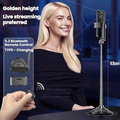 Portable Retractable Bluetooth Selfie Stick For Mobile Phones, Color: P15-H2 White - Selfie Sticks by buy2fix | Online Shopping UK | buy2fix