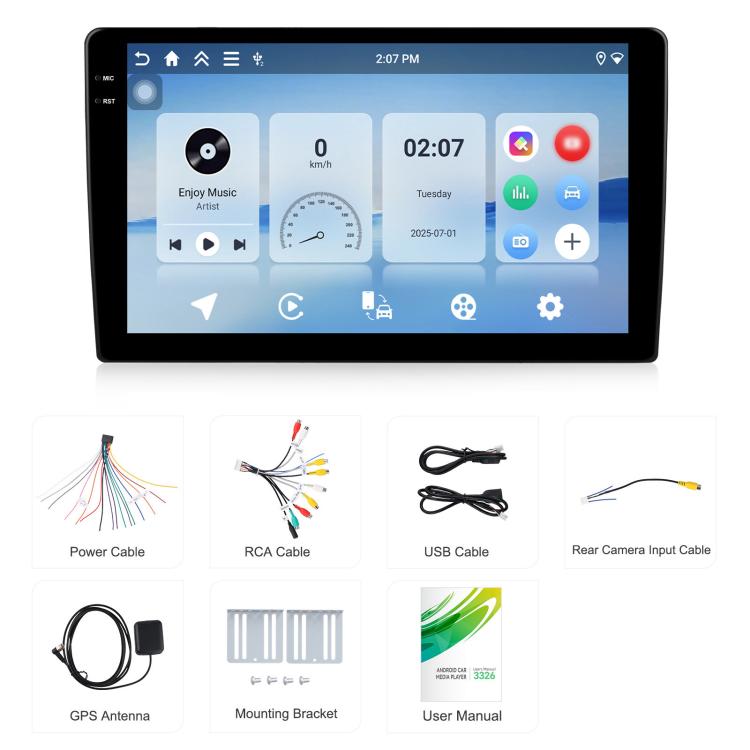 10 inch 4+64G Universal Android 15 Central Control Large Screen Car Wireless Carplay Navigation Integrated Machine(Standard) - Car MP3 & MP4 & MP5 by buy2fix | Online Shopping UK | buy2fix