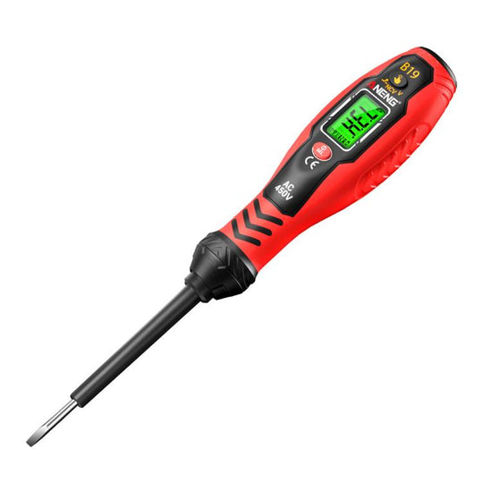 ANENG Digital Display High-Precision Intelligent Induction Test Pen(Red Flat Head)