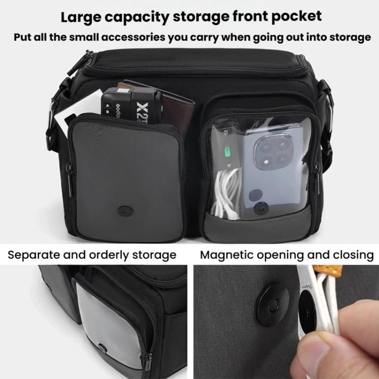 Cwatcun D219 Small Single Shoulder Camera Bag Multifunctional Photography Bag - Strap Satchel by Cwatcun | Online Shopping UK | buy2fix