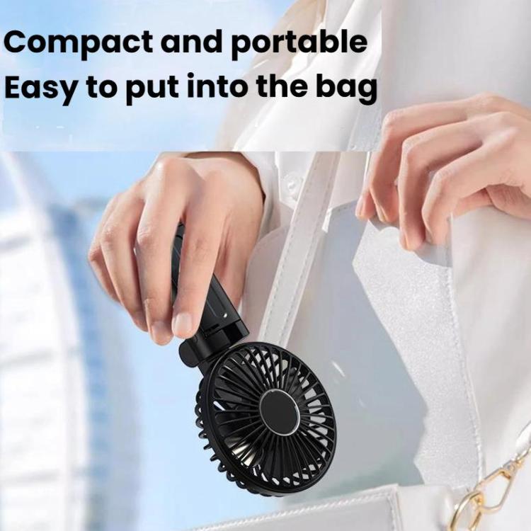 Folding Hanging Umbrella Fan USB Handheld Portable Umbrella Clip Fan Compact Desktop Fan(Pink) - Electric Fans by buy2fix | Online Shopping UK | buy2fix