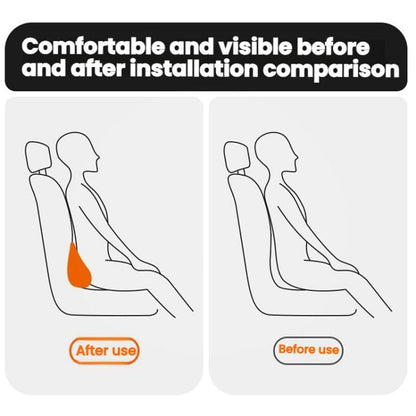 Car Driver Seat Memory Foam Support Lumbar Cushion(Four Seasons Orange) - Seat Accessories by buy2fix | Online Shopping UK | buy2fix