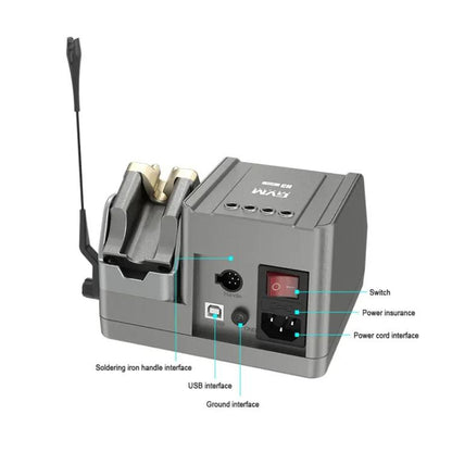 GVM H3 Smart 3 In 1 Electric Welding Station Mainboard Soldering Iron Smartphone Repair Smart Constant Temperature Soldering Iron EU Plug - Electric Soldering Iron by GVM | Online Shopping UK | buy2fix
