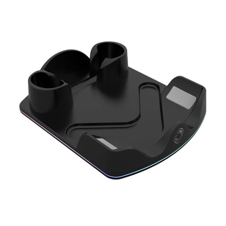 For Meta Quest 3S / 3 / 2 iplay HBV-641 Handle Storage Rack VR Headset Charging Stand With LED Light(Black) - VR Accessories by iplay | Online Shopping UK | buy2fix