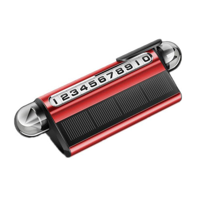 Solar Charging LED Light Temporary Parking Sign Safety Hammer(Red) - Parking Card by buy2fix | Online Shopping UK | buy2fix