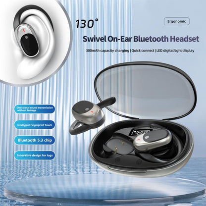 Air Conduction Bluetooth Earphones With Transparent Digital Display Case(Skin Color) - Bluetooth Earphone by buy2fix | Online Shopping UK | buy2fix