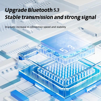 Air Conduction Bluetooth Earphones With Transparent Digital Display Case(Black) - Bluetooth Earphone by buy2fix | Online Shopping UK | buy2fix