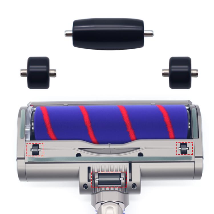 Rollers Shaft Wheels Kit For Dyson V15/V11/V10/V8/V7/G5/V6/DC58 Direct-Drive Head Soft Roller Brush - For Dyson Accessories by buy2fix | Online Shopping UK | buy2fix