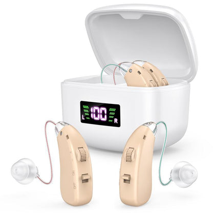 Sound Amplifying Hearing Aid With Magnetic Charging Case(Skin Color) - Hearing Aids by buy2fix | Online Shopping UK | buy2fix