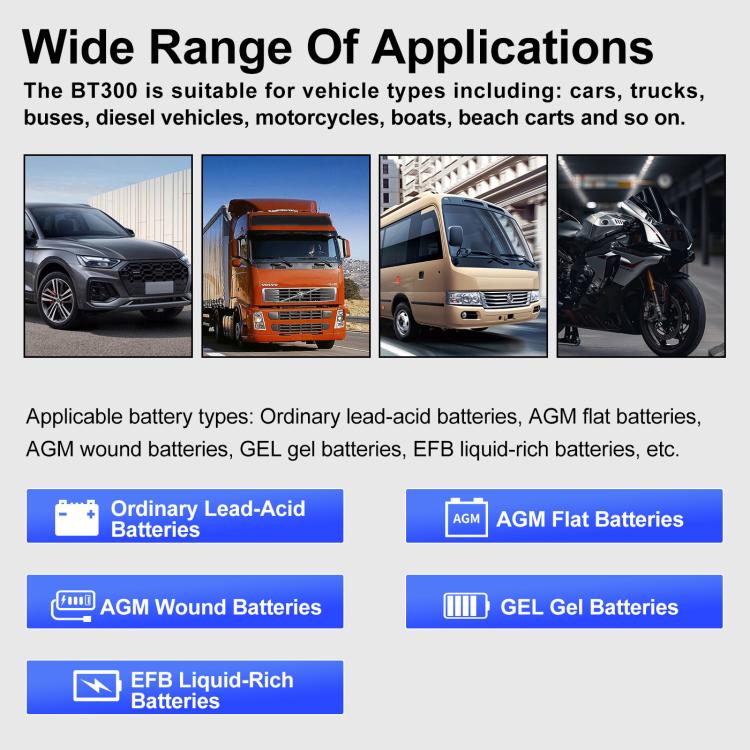 12/24V Multi-Function Car Battery Fault Diagnosis Tester(BT300) - Electronic Test by buy2fix | Online Shopping UK | buy2fix