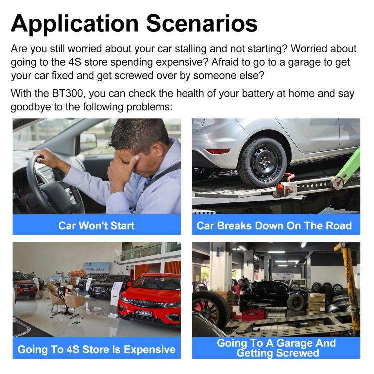 12/24V Multi-Function Car Battery Fault Diagnosis Tester(BT300) - Electronic Test by buy2fix | Online Shopping UK | buy2fix