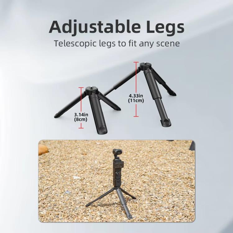 Flymile Extendable Mini Tripod With 1/4-Inch Screw For Action Cameras Nut Adapter Set - Mount & Holder by Flymile | Online Shopping UK | buy2fix