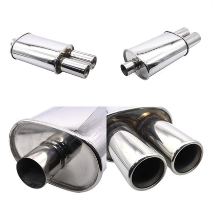 Automobile Exhaust Pipe Stainless Steel Modified Universal Straight-row Tail Drum(XH-EP052-SL) - Exhaust Pipes by buy2fix | Online Shopping UK | buy2fix