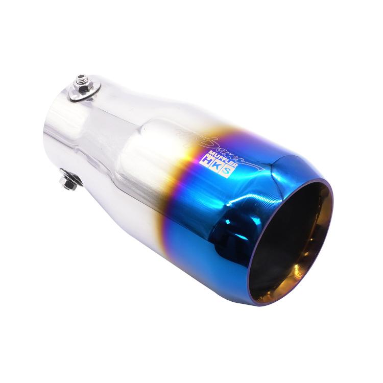 76MM Automotive Stainless Steel Double-layer Muffler Exhaust Pipe(Blue Plated) - Exhaust Pipes by buy2fix | Online Shopping UK | buy2fix