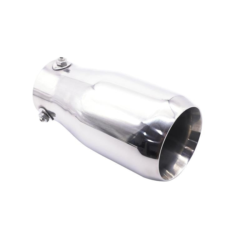 76MM Automotive Stainless Steel Double-layer Muffler Exhaust Pipe(Silver) - Exhaust Pipes by buy2fix | Online Shopping UK | buy2fix