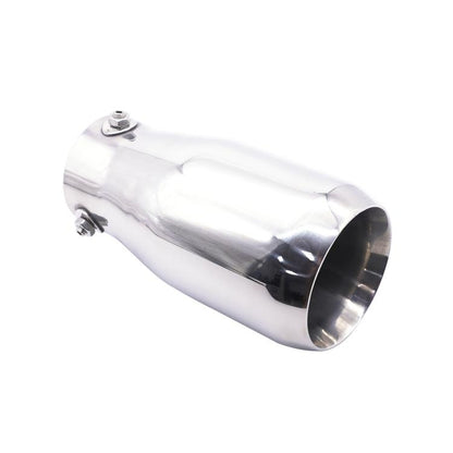 76MM Automotive Stainless Steel Double-layer Muffler Exhaust Pipe(Silver) - Exhaust Pipes by buy2fix | Online Shopping UK | buy2fix