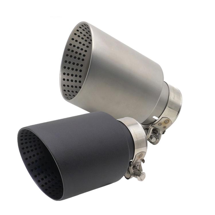 Car Inclined Stainless Steel Muffler Exhaust Pipe, Size: 76x101mm Black - Exhaust Pipes by buy2fix | Online Shopping UK | buy2fix