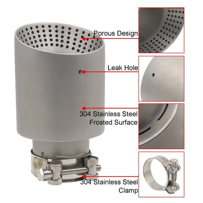 Car Inclined Stainless Steel Muffler Exhaust Pipe, Size: 76x101mm Black - Exhaust Pipes by buy2fix | Online Shopping UK | buy2fix