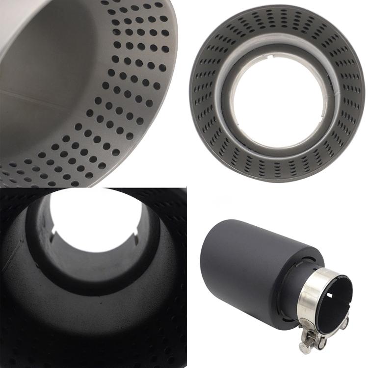 Car Inclined Stainless Steel Muffler Exhaust Pipe, Size: 76x101mm Black - Exhaust Pipes by buy2fix | Online Shopping UK | buy2fix