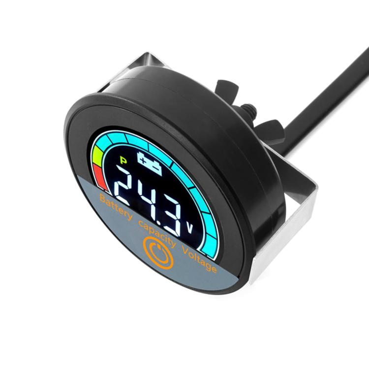 DC 8-100V Lithium Lead-acid Battery Circular Digital Display Meter, Specification: Embedded Installation - Electrical Instruments by buy2fix | Online Shopping UK | buy2fix