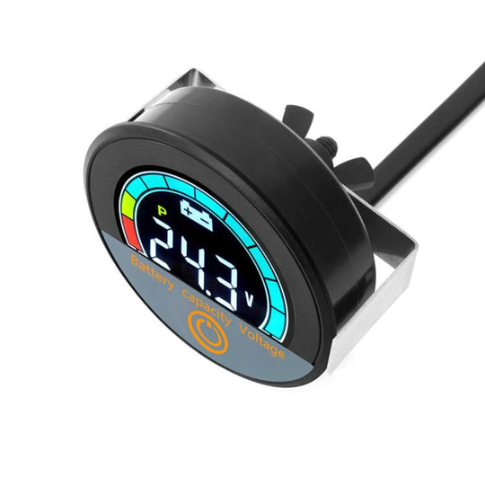 DC 8-100V Lithium Lead-acid Battery Circular Digital Display Meter, Specification: Embedded Installation