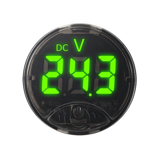 LED Digital Display Circular Voltage Meter, Color: Green DC 7-120V - Clocks & Car Meters by buy2fix | Online Shopping UK | buy2fix