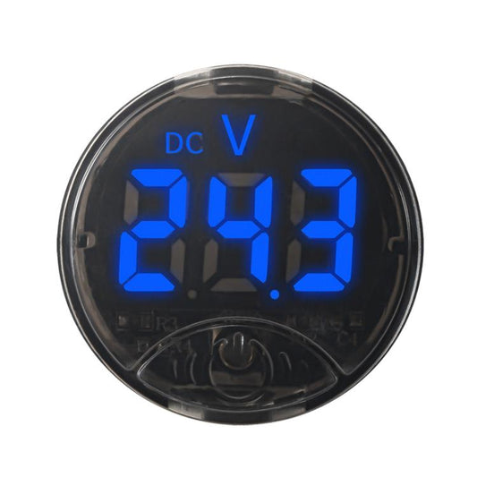LED Digital Display Circular Voltage Meter, Color: Blue DC 7-120V - Clocks & Car Meters by buy2fix | Online Shopping UK | buy2fix
