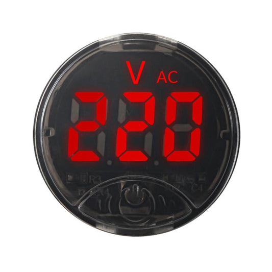 LED Digital Display Circular Voltage Meter, Color: Red AC 65-265V - Clocks & Car Meters by buy2fix | Online Shopping UK | buy2fix