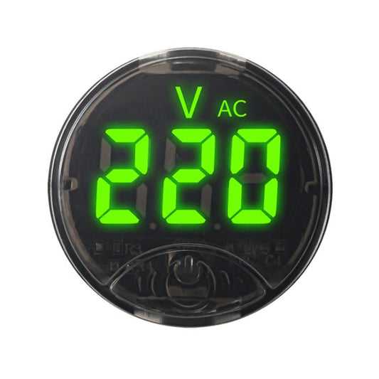 LED Digital Display Circular Voltage Meter, Color: Green AC 65-265V - Clocks & Car Meters by buy2fix | Online Shopping UK | buy2fix