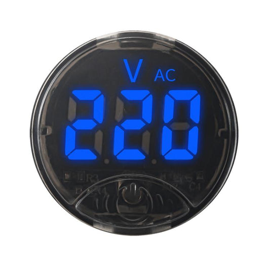 LED Digital Display Circular Voltage Meter, Color: Blue AC 65-265V - Clocks & Car Meters by buy2fix | Online Shopping UK | buy2fix