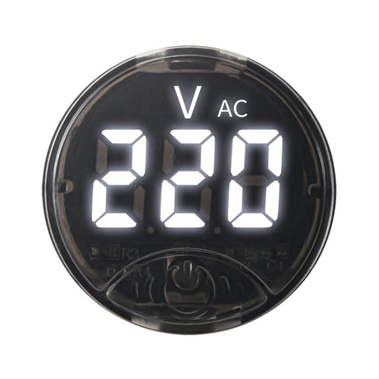 LED Digital Display Circular Voltage Meter, Color: White AC 65-265V - Clocks & Car Meters by buy2fix | Online Shopping UK | buy2fix