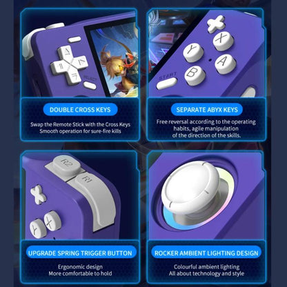 XF35H 3.5-Inch Retro Handheld Game Console With Linux System And RGB Light Pocket Video Game Player 128G(White) - Pocket Console by buy2fix | Online Shopping UK | buy2fix