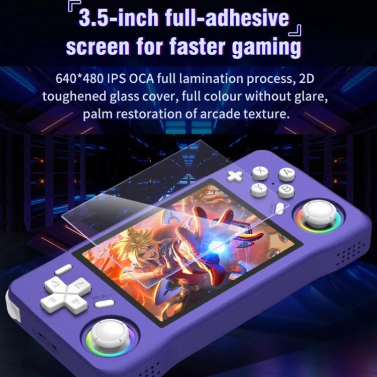 XF35H 3.5-Inch Retro Handheld Game Console With Linux System And RGB Light Pocket Video Game Player 128G(Blue) - Pocket Console by buy2fix | Online Shopping UK | buy2fix